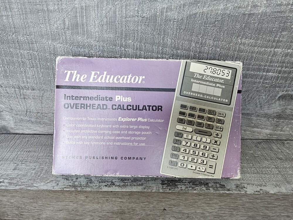 Calculator Keeper Educator Overhead Calculator 1995 - Intermediate Plus Glass